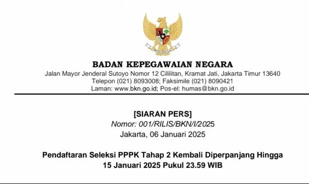 pendaftaran PPPK diperpanjang